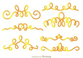 Golden Fancy Lines vector