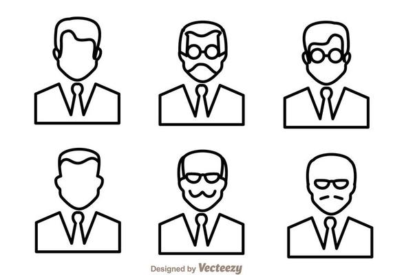 Man Outline Icons