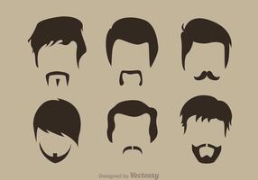 Iconos del hombre de la barba vector