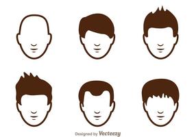 Hair Style Man Icons vector