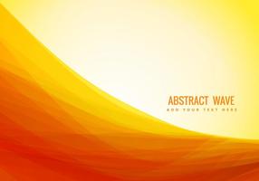 Color amarillo onda abstracta vector