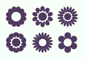 Simple Flower Shape Set vector