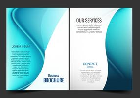 Blue business brochure vector