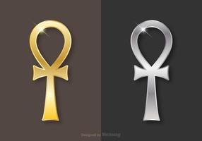 Free Golden And Silver Key Of Life Vector