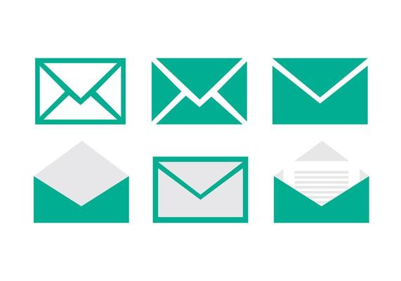 Set of email vector icons