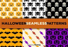 Halloween seamless patterns vector