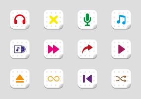 Libre Música Escuchar Iconos Vector