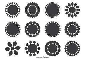 Assorted Decorative Round Shape Set vector