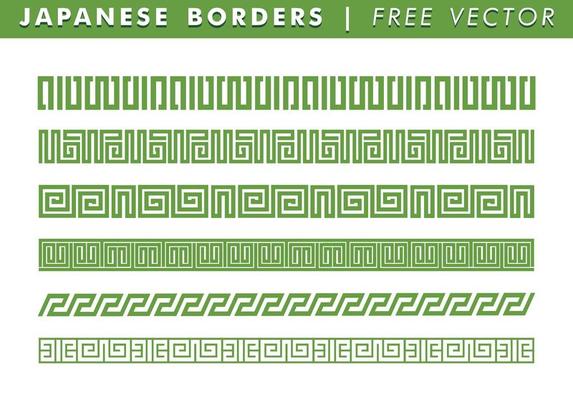 Japanese Borders Free Vector