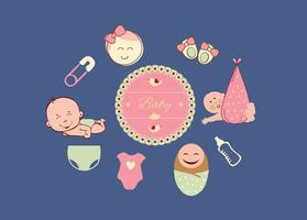 Baby icons set vector