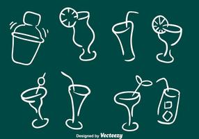 Sketchy Cocktail Icons vector