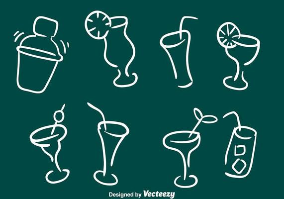 Sketchy Cocktail Icons