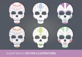 Sugar Skulls Vector Illustrations