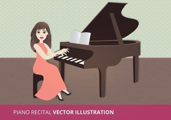 Piano Recital Vector Illustration