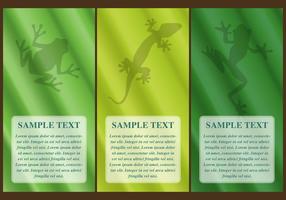 Frogs In Leaf Vectors Banners