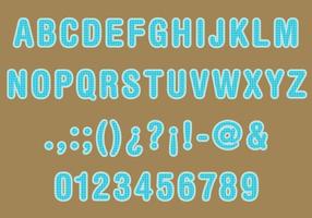 Sack Texture Font Vector