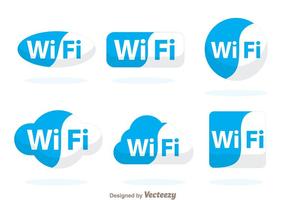 Símbolo azul de Wifi vector