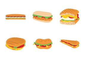 Panini Sandwich ilustración vectorial gratis vector