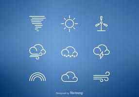 Weather Line Vector Icon Set