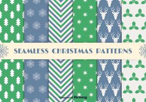 Christmas seamless patterns vector