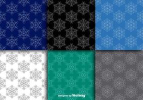 Snowflakes seamless patterns vector