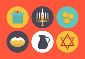 Vector Symbols of Hanukkah