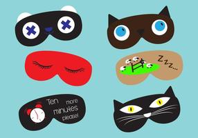 Set of Sleep Masks in Vector