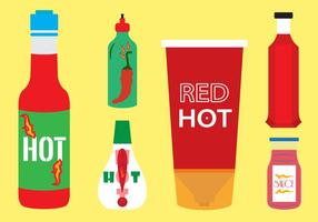 Vector Set of Sauce Bottles