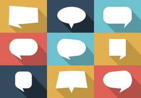 Free Colorful Set of Speech Bubbles Vector