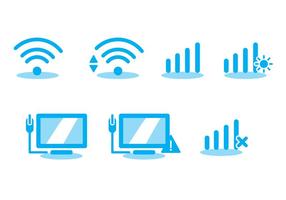 Wifi icono conjunto de vectores