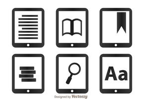 Read Icons On Tablet vector