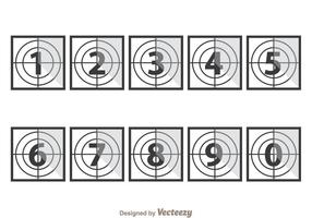 Number Counter Movie Style vector