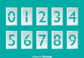 White Number Counter On Turquoise vector