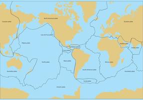 Tectonic Plates Map Vector