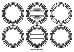 Conjunto de forma de insignia en blanco vector