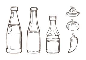 Bottle Sauce Illustrations vector
