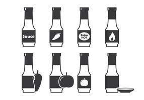 Icono de la salsa de la botella vector