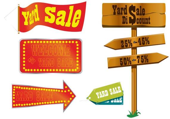 Yard Sale Sign Vectors