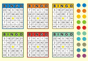 Bingo Tarjetas Vectoriales vector