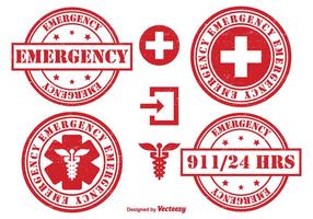 Conjunto de insignias de emergencia vector