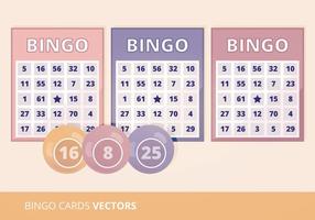 Ilustración vectorial de tarjetas de bingo vector