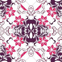 Pink flower pattern background vector