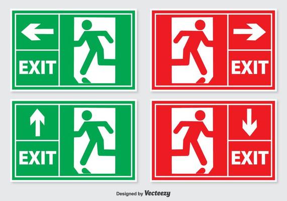 Emergency Exit Sign Set