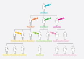 Colorful Organization Chart vector