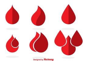 Blood Drop Icons vector