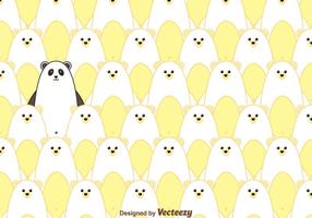 Polar Bear And Panda Pattern Vector