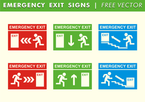 Emergency Exit Signs Free Vector