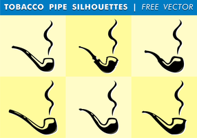 Tobacco Pipe Silhouettes Free Vector