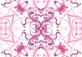 Pink Vector Floral Pattern Background