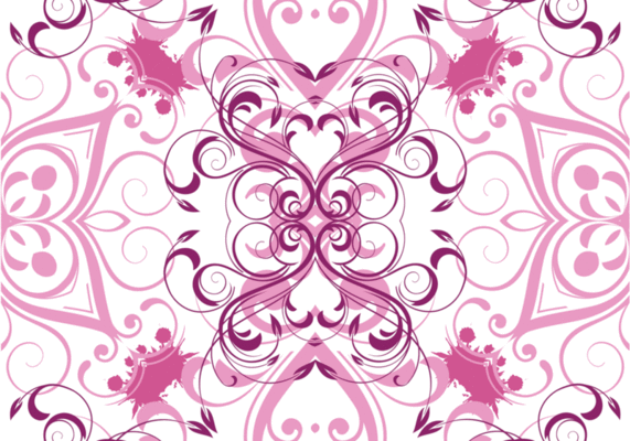 Pink Vector Floral Pattern Background